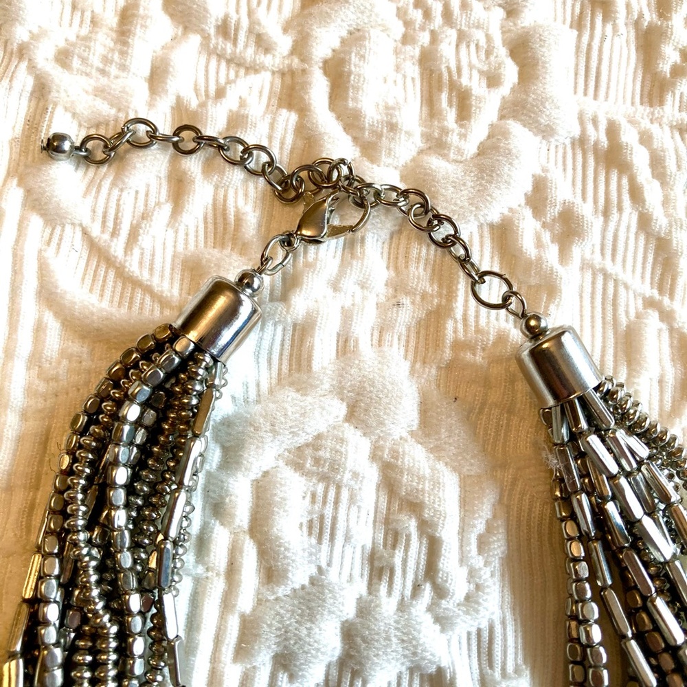 Multi-Strand Silver Necklace - Picture 4 of 9